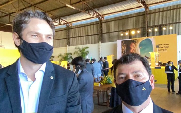 Pedro Vilela participa de voo inaugural de nova empresa aérea e anuncia voos para Alagoas a partir de setembro