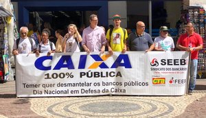 Protesto do sindicato dos bancários