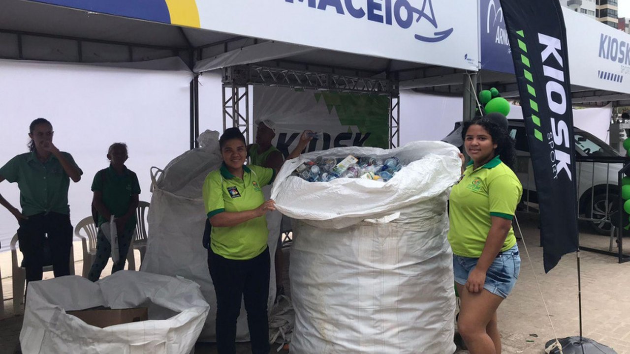 Parceria entre Prefeitura de Maceió e evento esportivo coleta mais de 900 quilos de recicláveis
