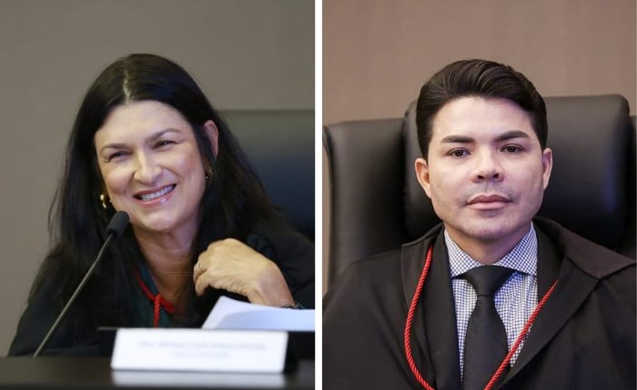 Juíza Adriana Carla Martins e juiz Hélio Pinheiro