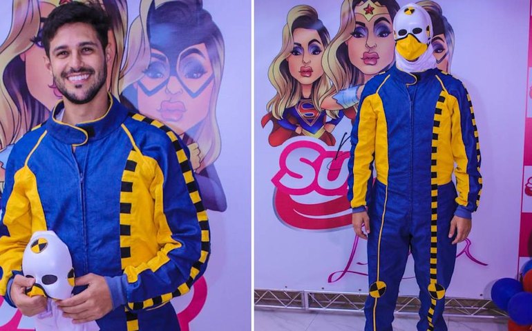 Rodrigo, do &#8216;BBB 22&#8217;, vai ao aniversário de Lexa fantasiado de &#8216;dummy&#8217;
