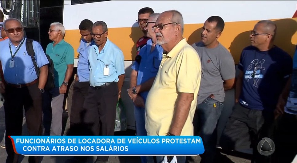 Funcionários locadora de veículos protesto