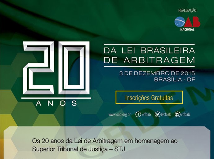 OAB/AL participará da Comemoração dos 20 anos da lei de Arbitragem