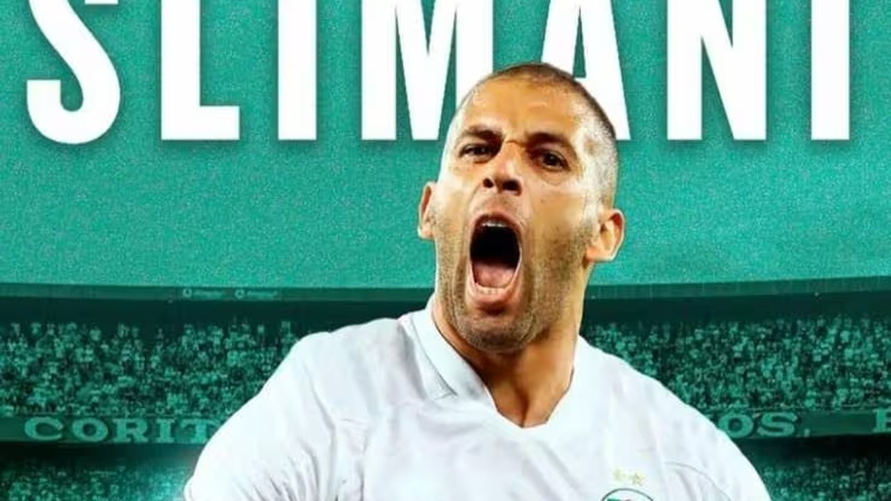 Coritiba anuncia pré-contrato com Islam Slimani e argelino chega em Curitiba nos próximos dias