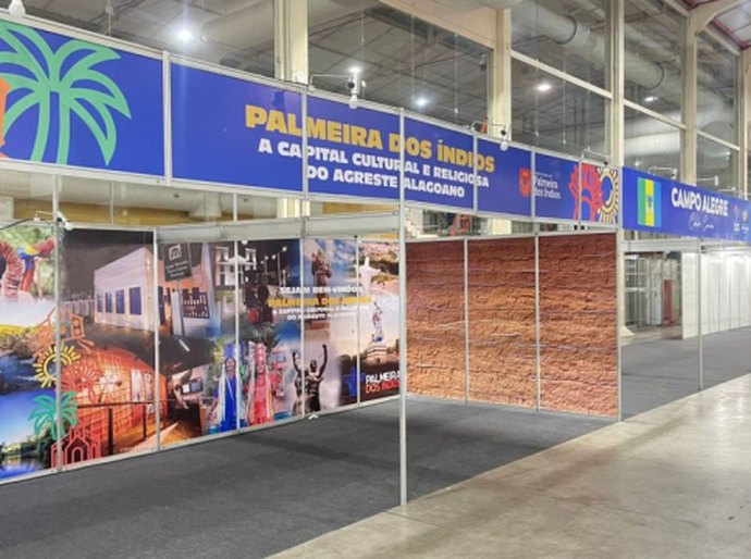 Palmeira dos Índios inicia montagem de estande para a 13ª Feira dos Municípios