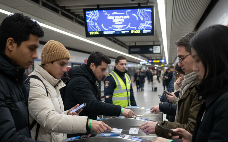 Operação especial do metrô no réveillon terá bilhete digital e pulseira obrigatória