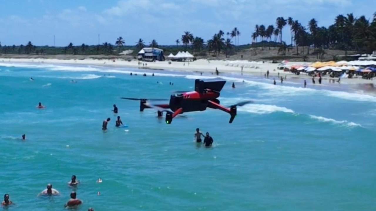 Drones auxiliam trabalho do Corpo de Bombeiros nas praias alagoanas