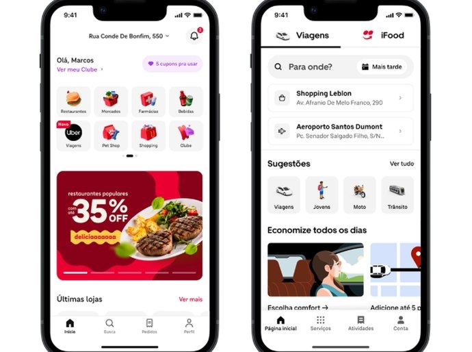 Uber e iFood anunciam parceria no Brasil