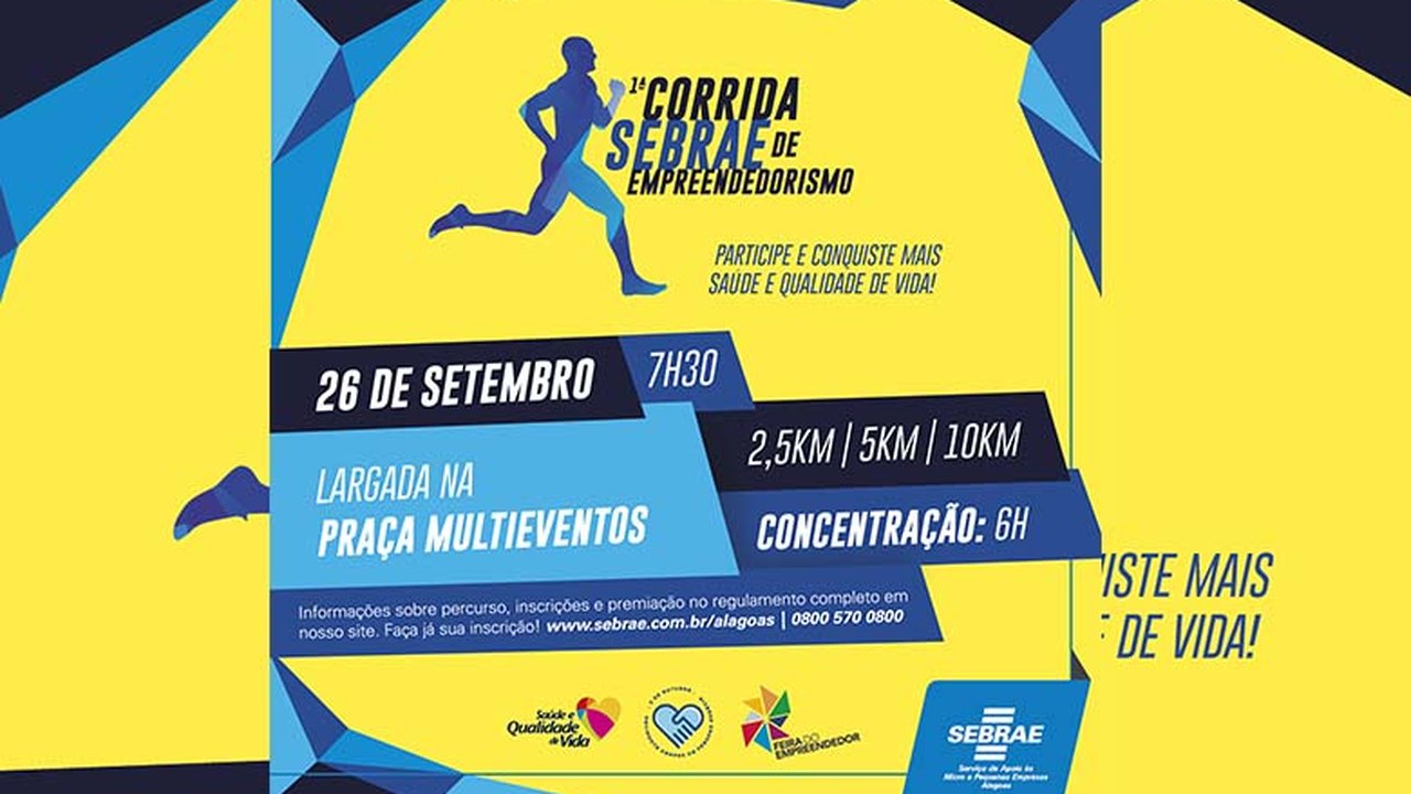Maceió: I Corrida do Empreendedorismo está com inscrições abertas até 19 de setembro