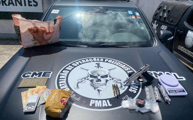 Bope prende homem com arma, drogas e dinheiro durante operação no Trapiche da Barra