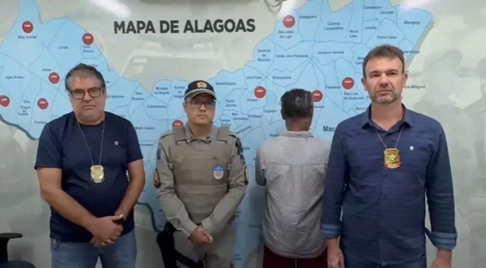 Operação entre os estados de Alagoas e Bahia resultou na prisão do suspeito. Foto: Reprodução.