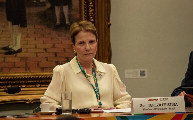 Agro brasileiro pode alimentar o mundo, diz Tereza Cristina em meio à crise em Ormuz