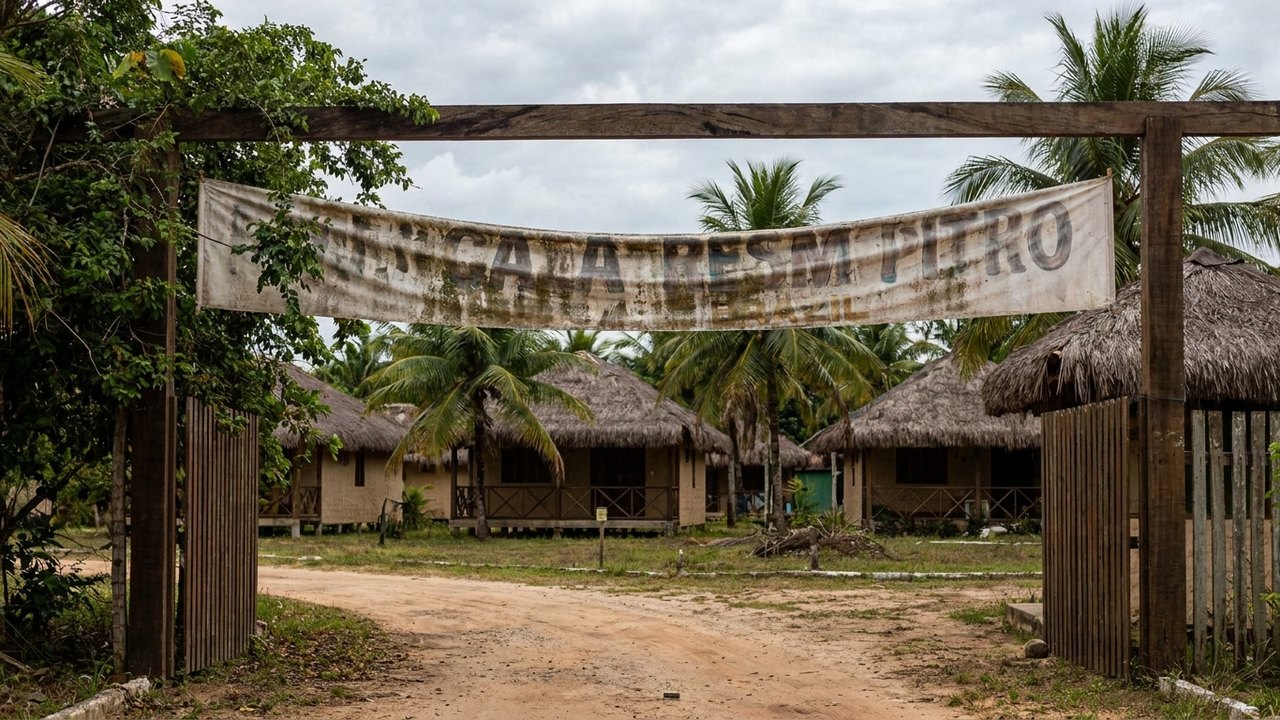 Val Ceasa e Ulisses Marins tinham nomes em faixa na entrada de resort atribuído a Peixão