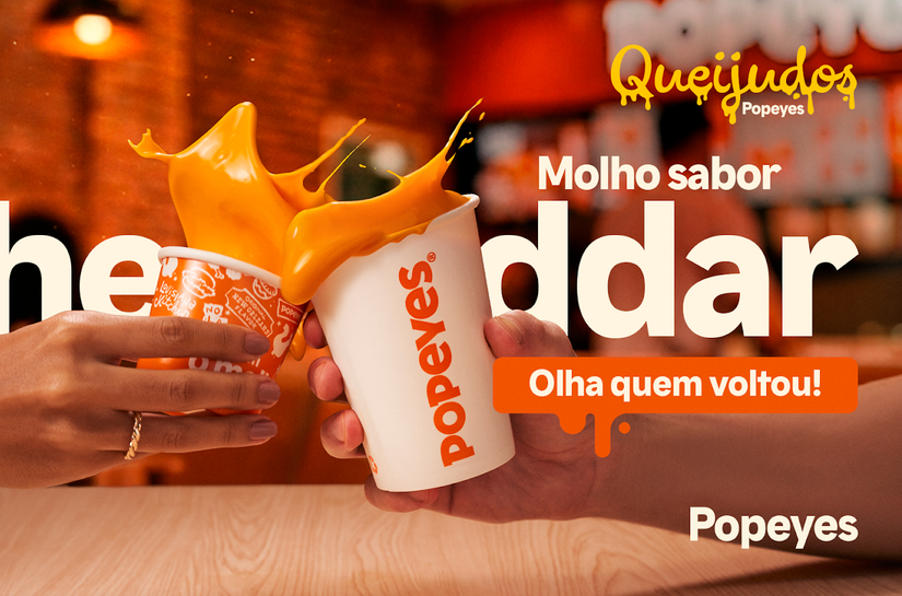 Popeyes® convoca família do “Para Nossa Alegria” para anunciar o retorno triunfal de seu molho sabor cheddar