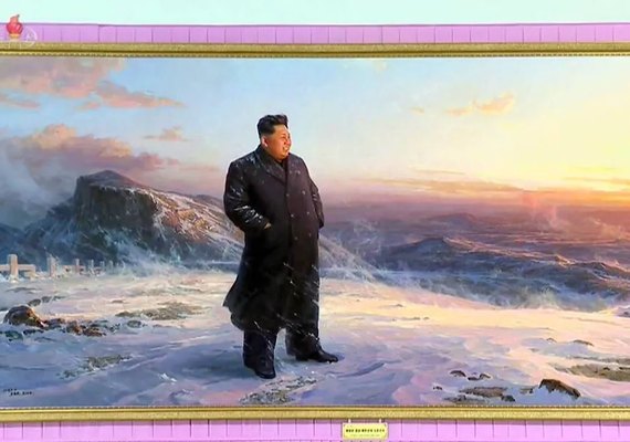 Ditador da Coreia do Norte aprova inédita divulgação de pinturas de si mesmo em exposição de arte