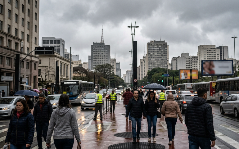 São Paulo inicia semana sob céu nublado enquanto Nordeste recebe alerta de chuvas intensas