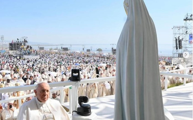 Papa Francisco lembra última aparição em Fátima e pede orações pela paz no mundo