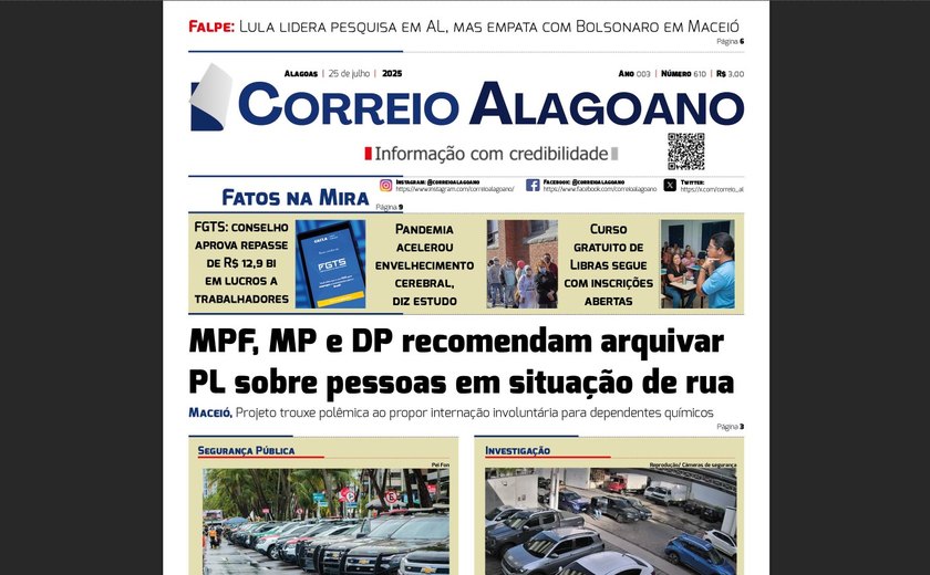 MPF, MP e DP recomendam arquivar PL sobre pessoas em situação de rua