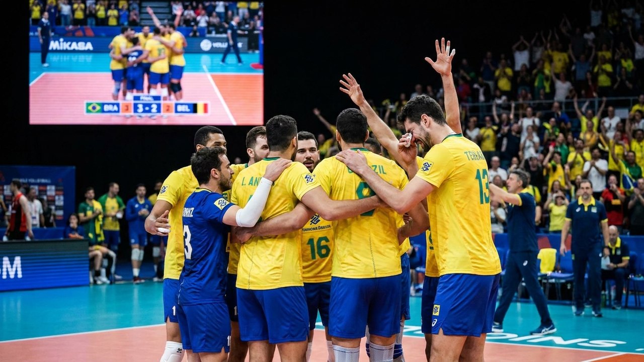 Brasil vence a Bélgica em jogo de cinco sets e mantém invencibilidade na VNL