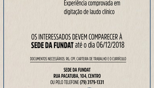 Fundat abre vaga de digitador