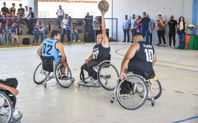 Paratletas de Basquete Acessível da Adefal participam em Coruripe de demonstração em alusão ao Dia Nacional da Pessoa com Deficiência