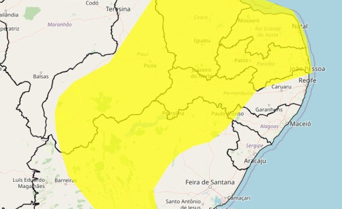 Cidades de Alagoas têm alerta de vendaval