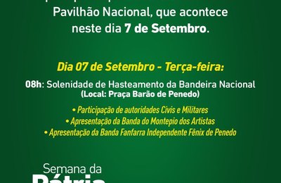 Prefeitura de Penedo realiza hasteamento da bandeira neste 7 de setembro