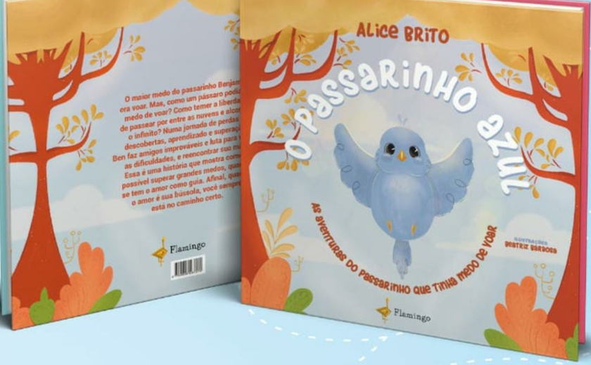 Voltado para o público infantil, “O Passarinho Azul – As Aventuras do Passarinho que Tinha Medo de Voar” é o primeiro livro de autora palmeirense