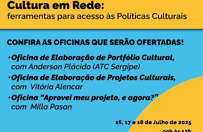 Cultura em Rede: oficinas gratuitas em Piranha vão fortalecer o acesso às políticas culturais