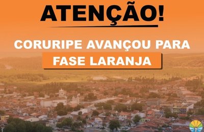 Coruripe avança para a fase laranja no Plano de Distanciamento Social Controlado