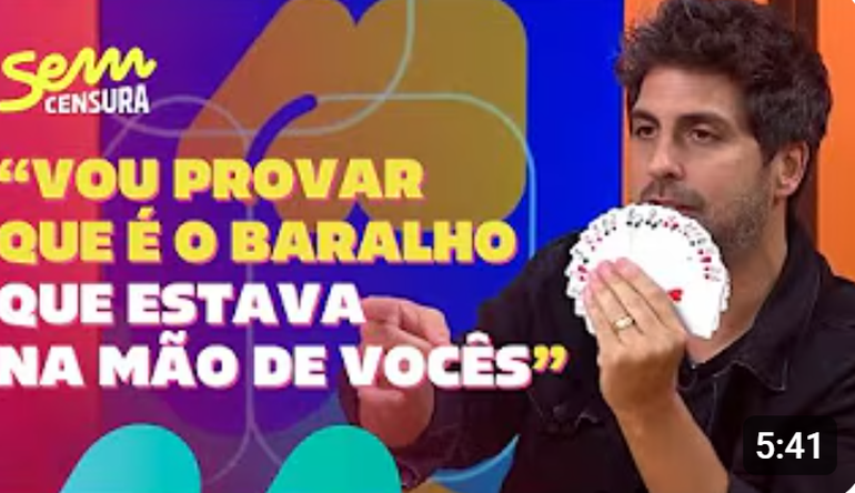 Sem Censura | Ilusionista Gabriel Louchard surpreende com truque de mágica
