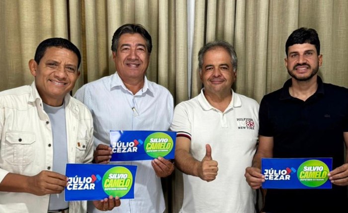 Roberto Sapucaia oficializou apoio político a Júlio Cezar e ao deputado estadual Sílvio Camelo para as eleições de 2026