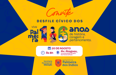 Palmeira: Desfile Cívico acontecerá na Avenida Alagoas nesta quarta-feira (20)