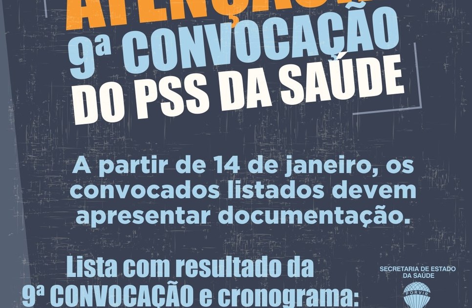 NONA CONVOCAÇÃO PSS FHS