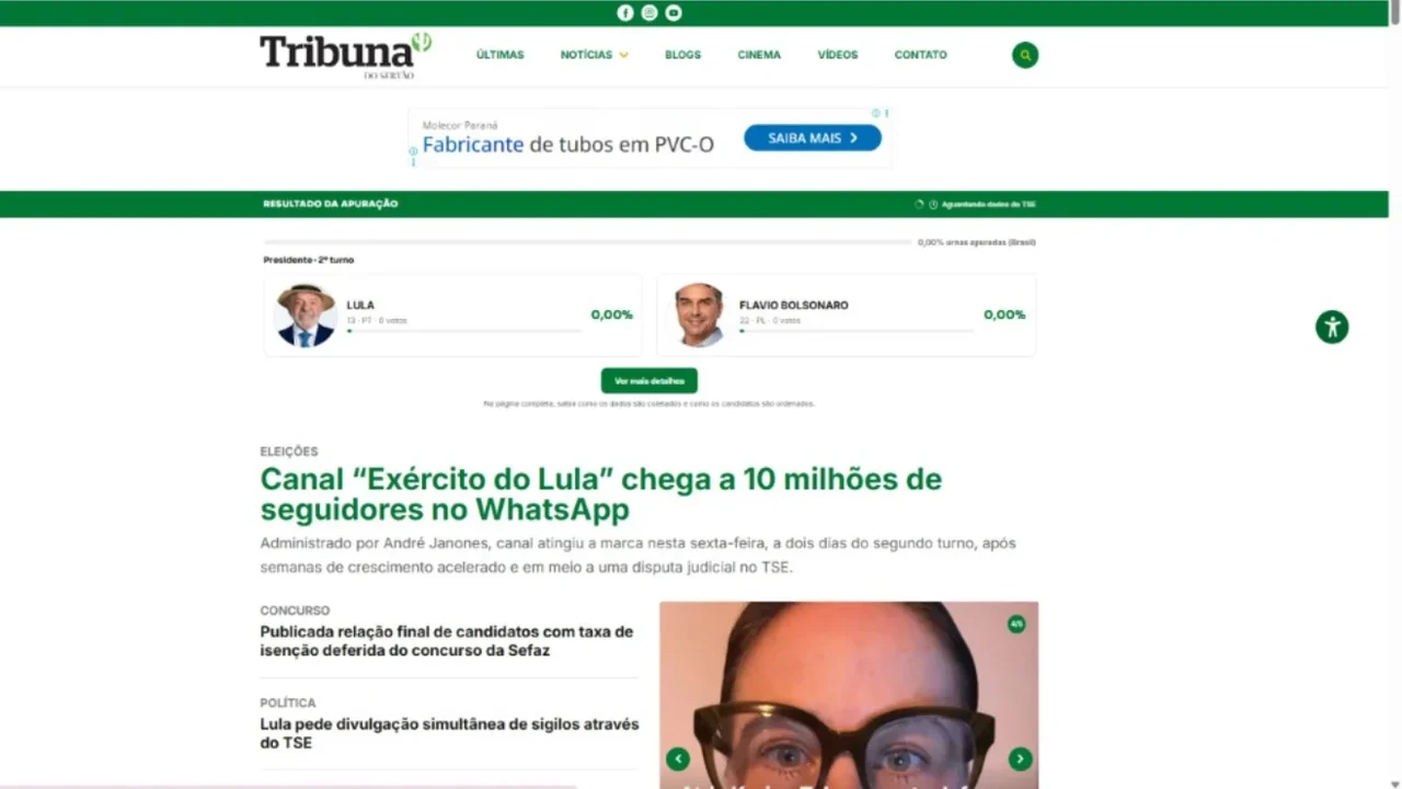 TRIBUNA DO SERTÃO terá apuração do segundo turno online em tempo real