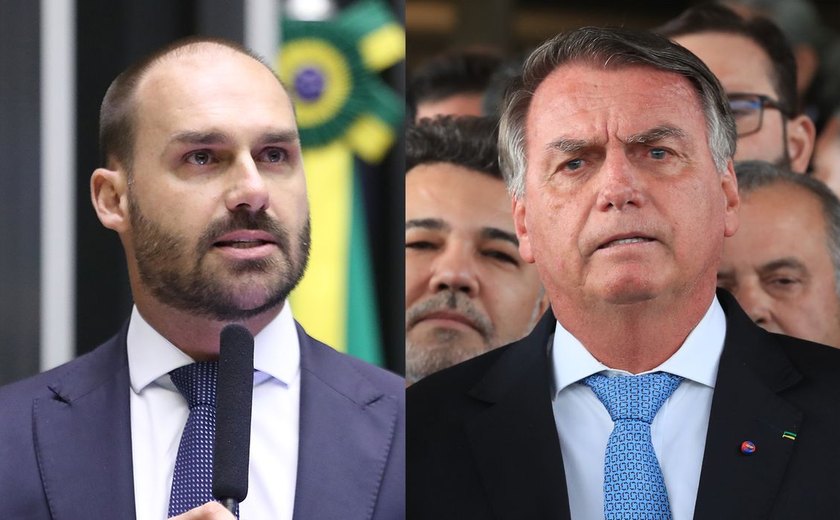 Em mensagem obtida pela PF, Eduardo Bolsonaro chama o pai de ingrato