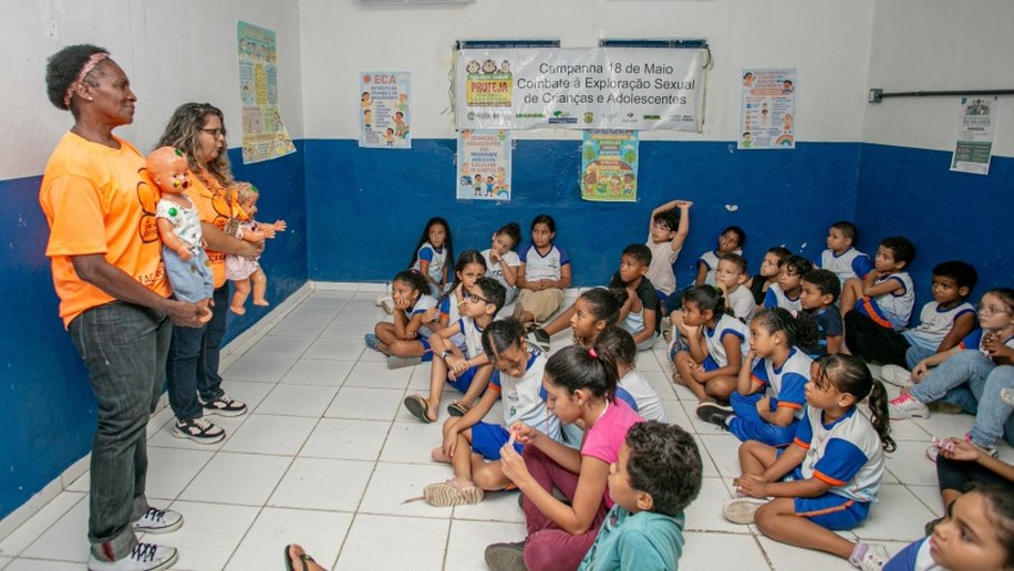 Maio Laranja promove ações de conscientização para crianças de escola municipal