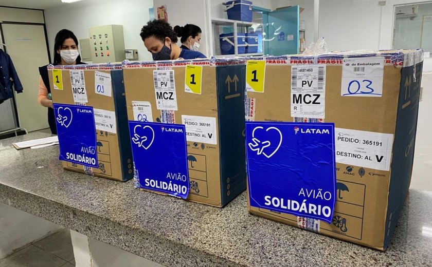 Alagoas recebeu mais 88.260 doses de imunizantes contra a Covid-19