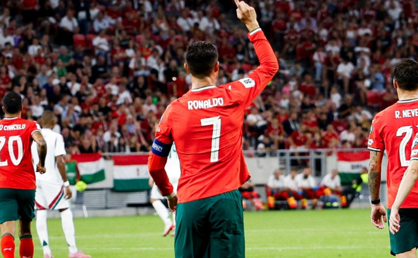 Cristiano Ronaldo marca em virada de Portugal e Kane abre goleada inglesa nas Eliminatórias