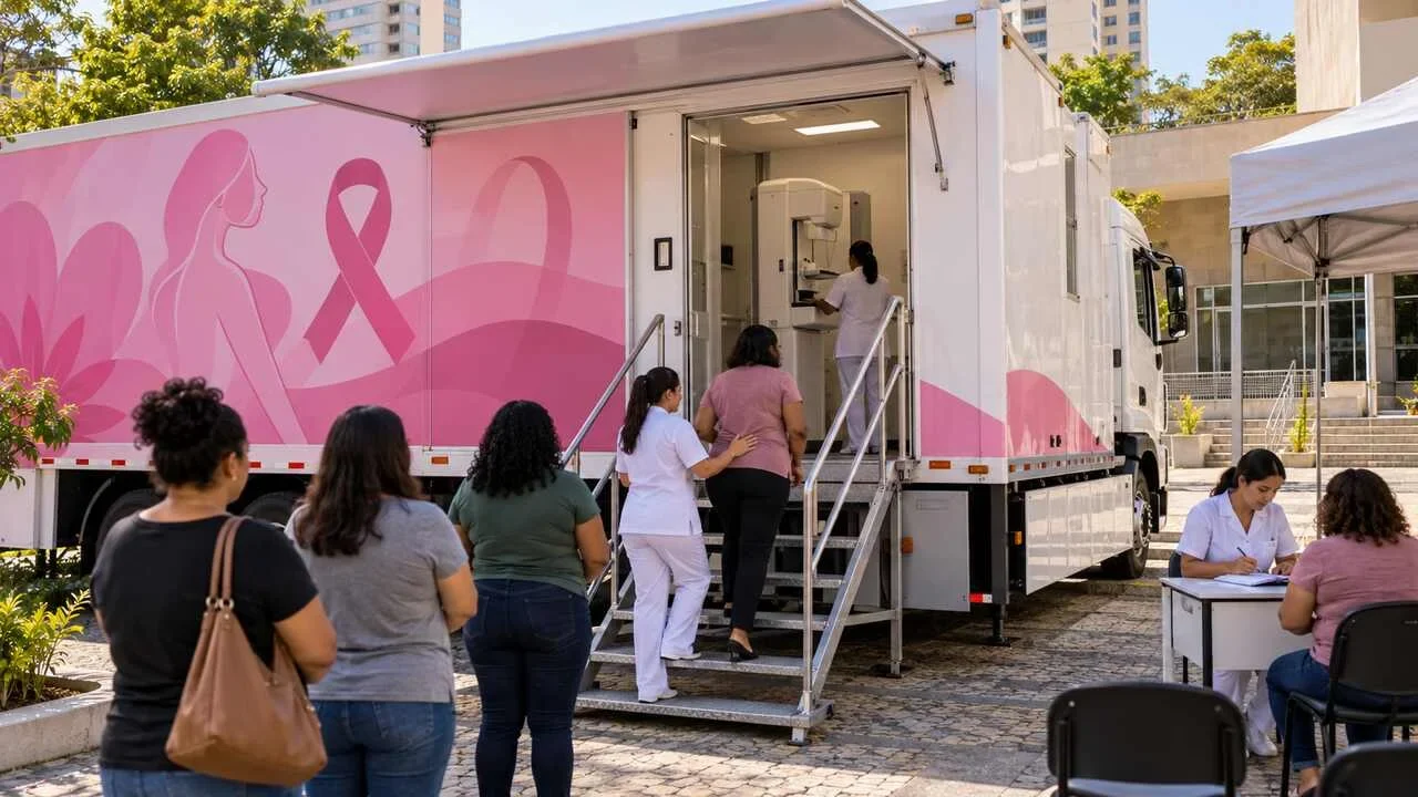 Carreta oferece mamografias gratuitas sem agendamento em Maceió até 6 de novembro