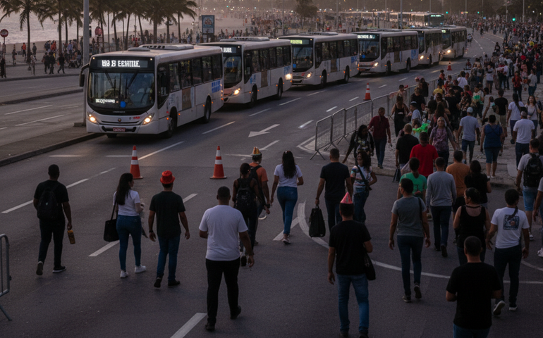 Linhas de ônibus para Campo Grande, Madureira, São Gonçalo e Baixada terão trajeto estendido até Copacabana no Réveillon