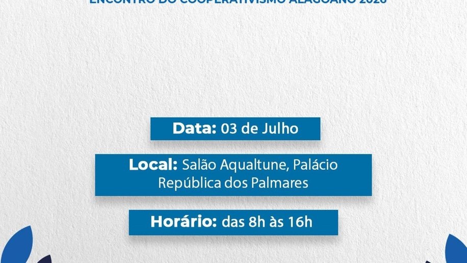 Alagoas promove Encontro do Cooperativismo 2026 para potencializar setor no Estado