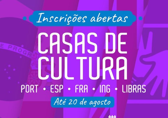 Ufal abre vagas para cursos de línguas pelo Casas de Cultura no Espaço Cultural