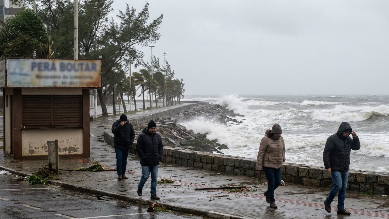 Frios e ventos fortes seguirão o ciclone-bomba no Sul e Sudeste do Brasil
