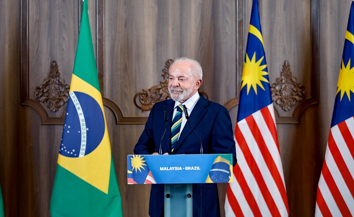 Presidente da República, Luiz Inácio Lula da Silva, durante Entrevista Coletiva concedida à Imprensa brasileira e internacional em Kuala Lampur, Malásia.