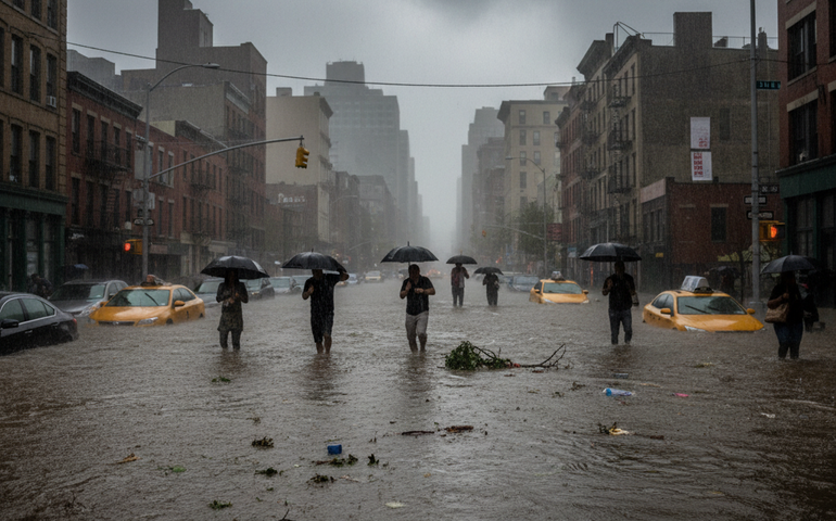 Confira novas imagens de uma forte tempestade atingindo Nova York e o nordeste dos EUA