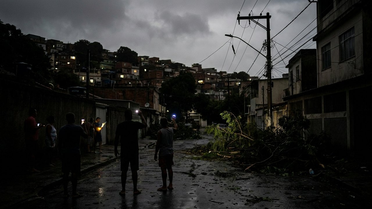 Vídeos mostram ventania no Rio de Janeiro; cariocas lamentam queda de energia