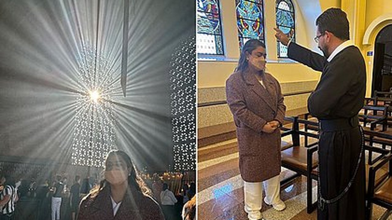 Preta Gil visita Santuário de Nossa Senhora após última sessão de radioterapia