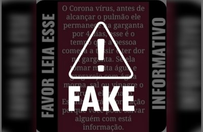 É falsa a informação que água morna, vinagre e sal elimine coronavírus