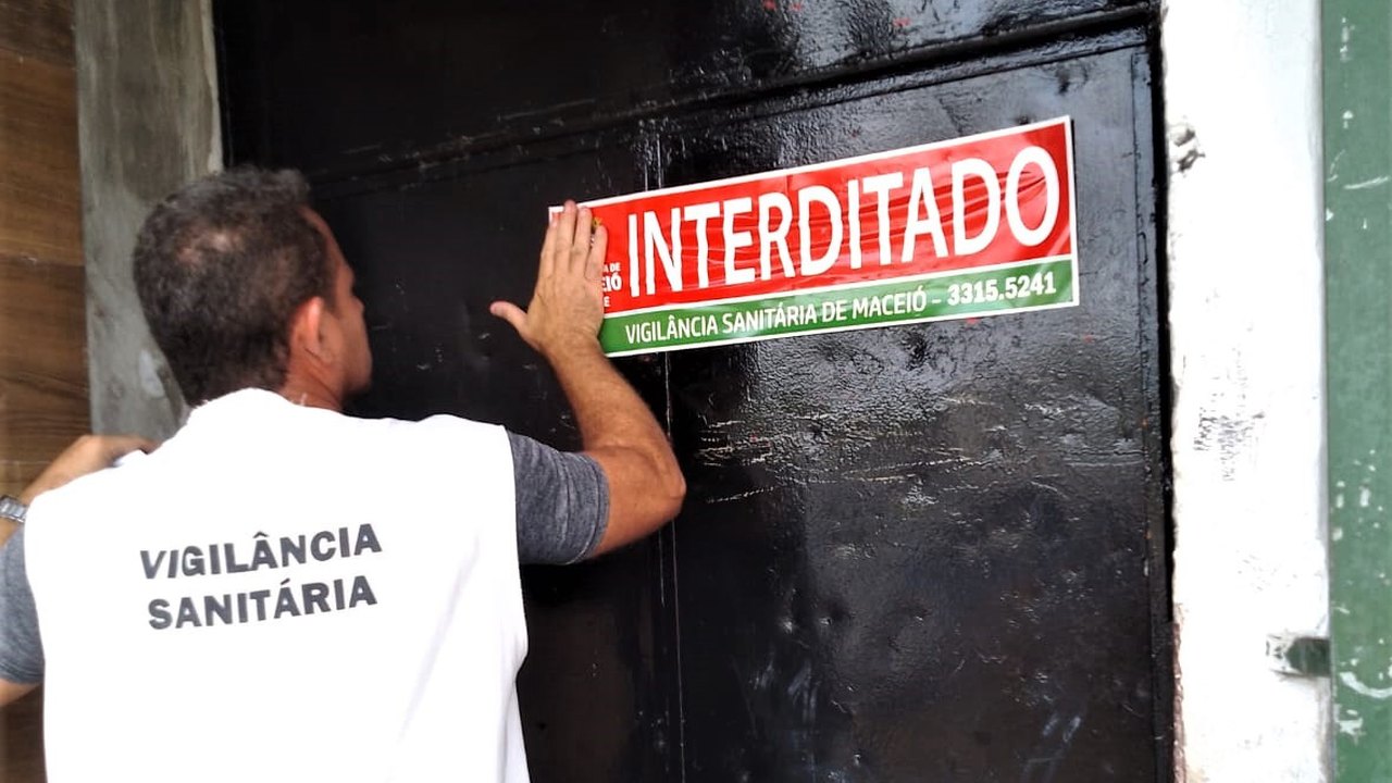 Vigilância Sanitária interdita estabelecimentos no bairro da Serraria